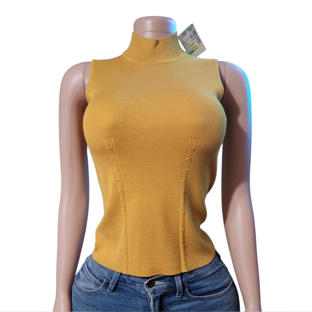 margaret frances Top Yellow Women Comfortable SZ S